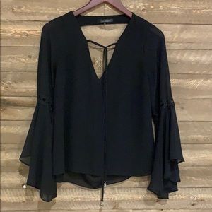 Low back sheer blouse